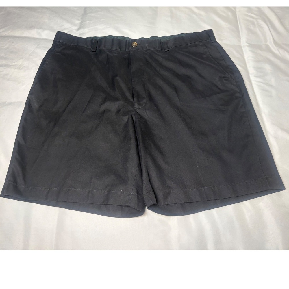 Brooks Brothers Golf Shorts Mens 42 Black Good St Andrews Links Plaid Trim